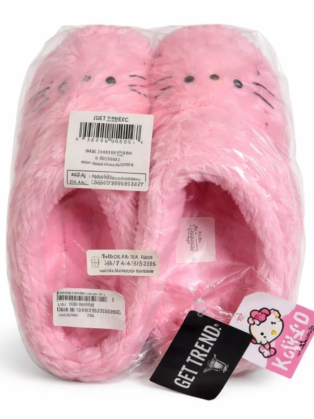 Hello Kitty Pink Plush Clog Slippers